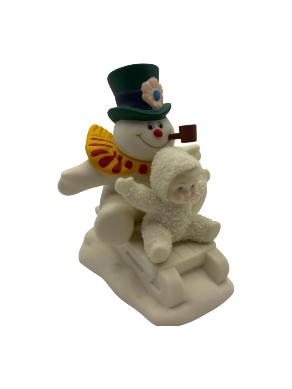 Fun With Frosty The Snowman Dept 56 Snowbabies 3 1/2" Figurine Vtg W/ Box